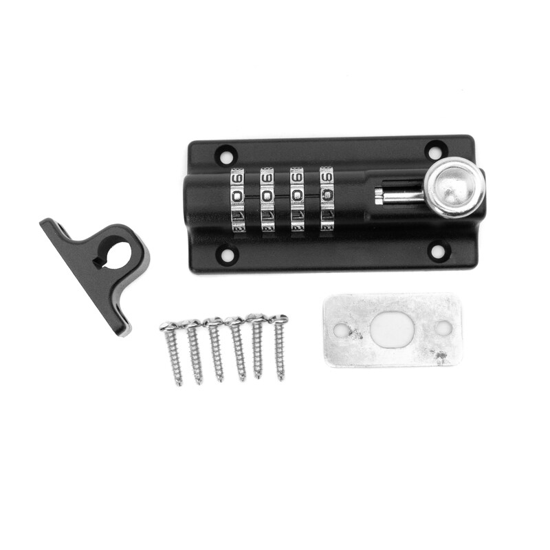 4 Digit Pin Code Combination Gate Door Sliding Latch Lock Barrel Bolt Security