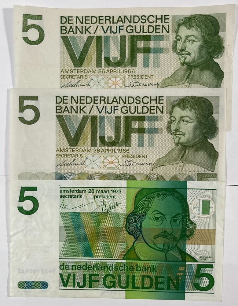Netherlands 9 mixed notes (#433) mixed grades.