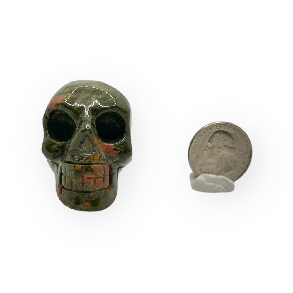 Unakite Skull Carving