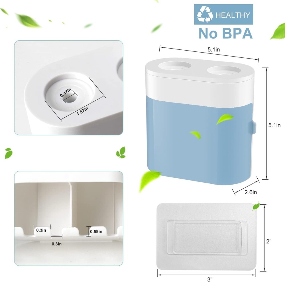 Wall Mounted Toothbrush Holder With Automatic Dispenser