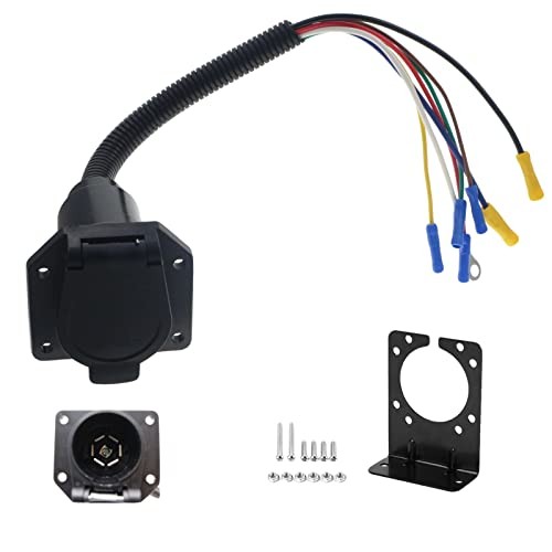 7 Wire to 7 Way RV Trailer Light Custom Plug Wire Harness Electrical Quick