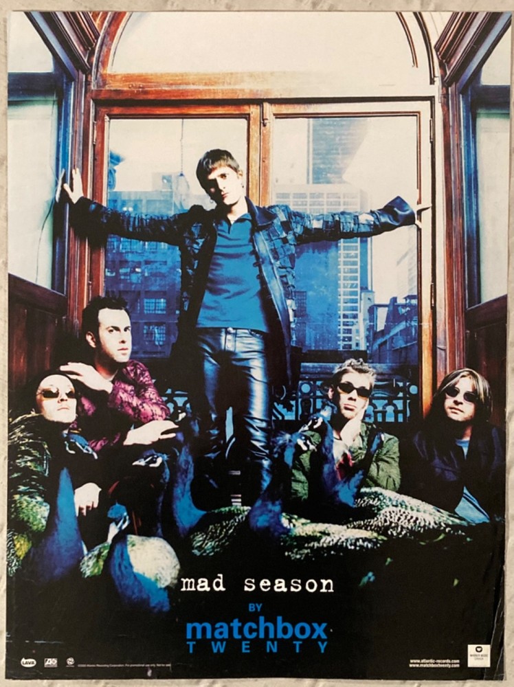 Matchbox Twenty 2000 Canadian Promo Poster Mad Season Rob Thomas O