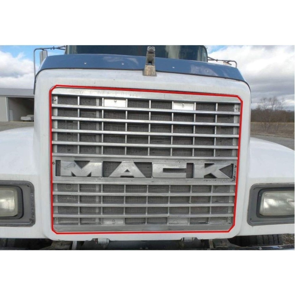 Chrome Grille with Emblem - Direct OEM Replacement for Mack CH Grille 6MF56M2