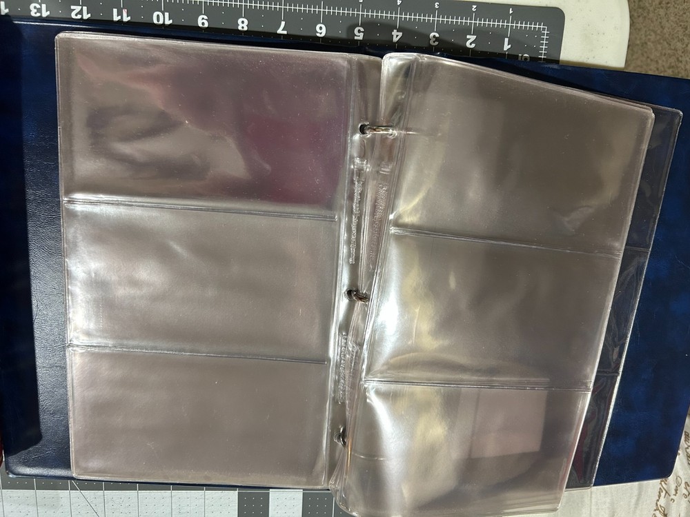 Fleetwood First Day Cover Album Blue 3-Ring Binder with 24 Empty Pages