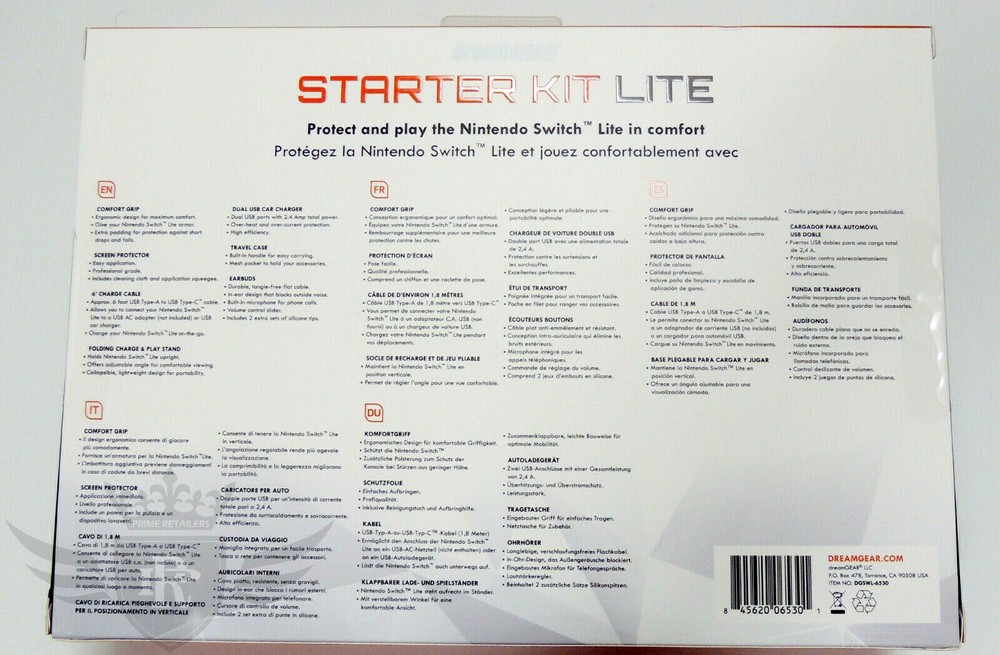 DreamGEAR Starter Kit Lite for Nintendo Switch Lite - Case and more