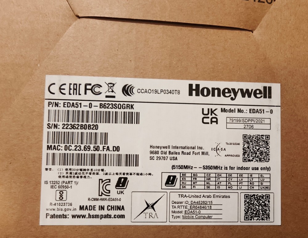 Honeywell ScanPal EDA51-0-B623SQGRK Android GMS Barcode Scanner Mobile Computer