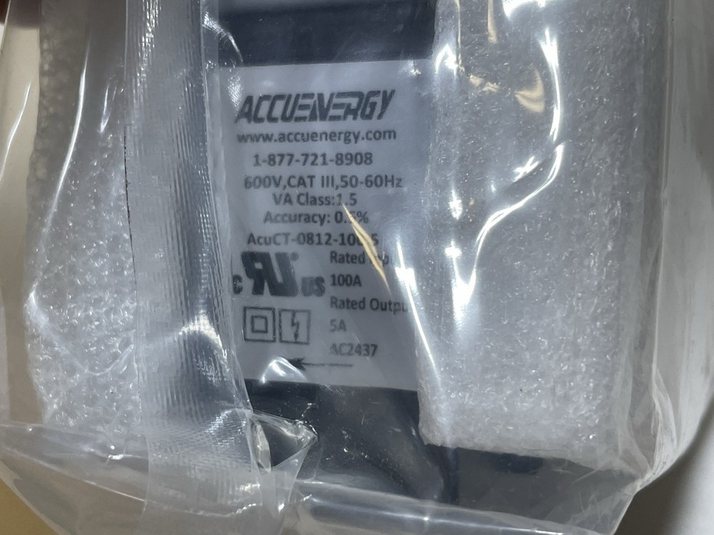 ACCUENERGY AcuCT-0812-100:5 Split-Core Current Transformer - 100:5A Ratio