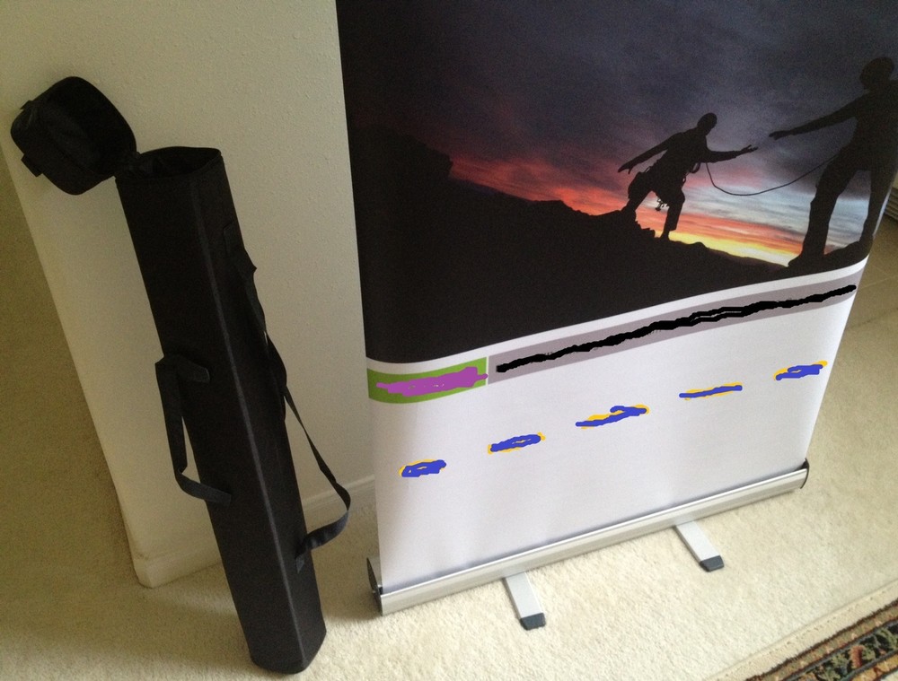 Grasshopper Roller Stand - 85cm wide - Roll-up, pull up display system