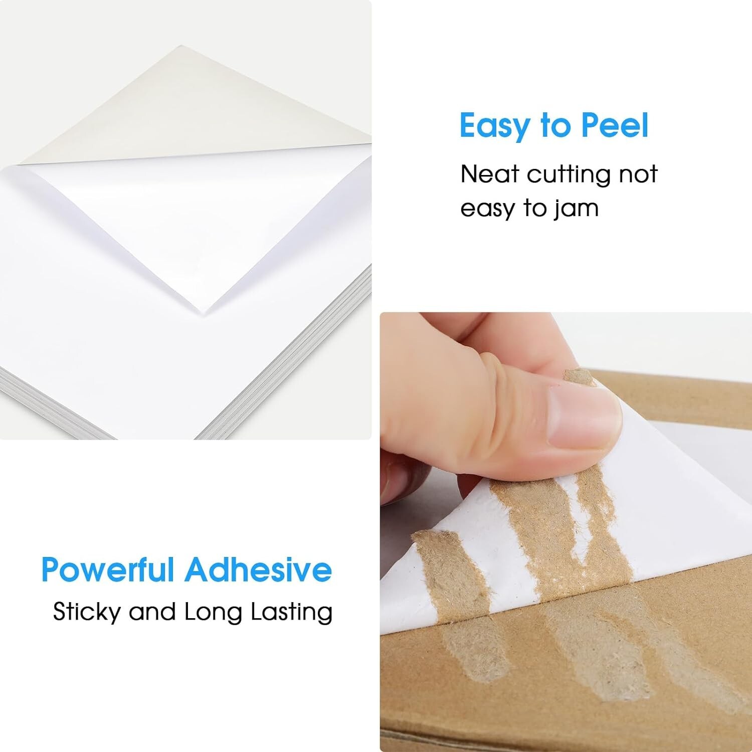 Koala Sticker Paper for Inkjet + Laser Printers 100 Full Sheets Shipping Label