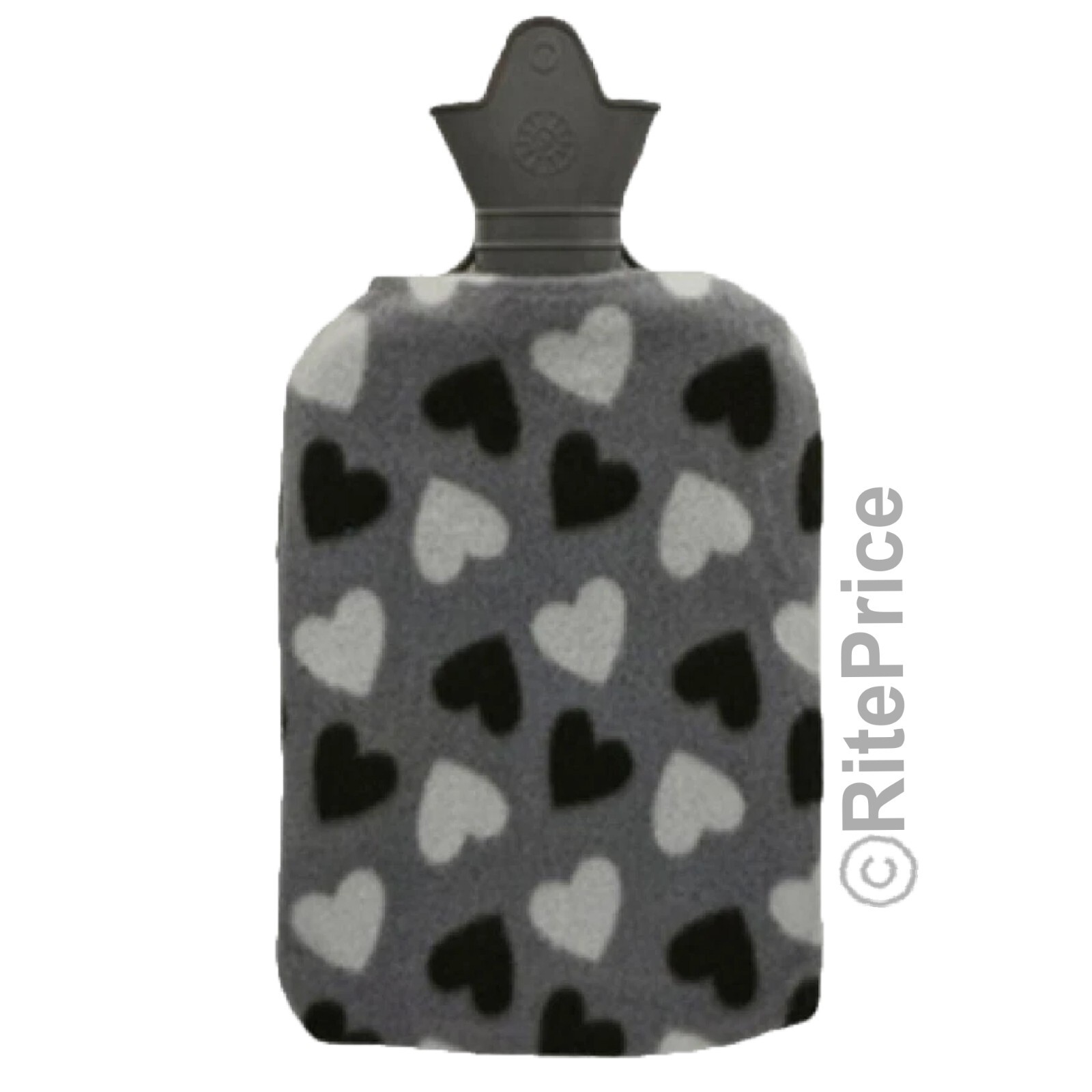 2000ml Hot Water Bottle with Plush Cover Rubber Bag For Pain Relief Warm Therapy