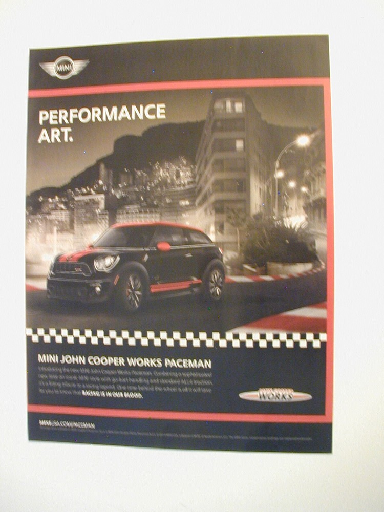 2013 Mini Cooper Mini John Cooper Works Paceman 2013 PRINT AD LO59