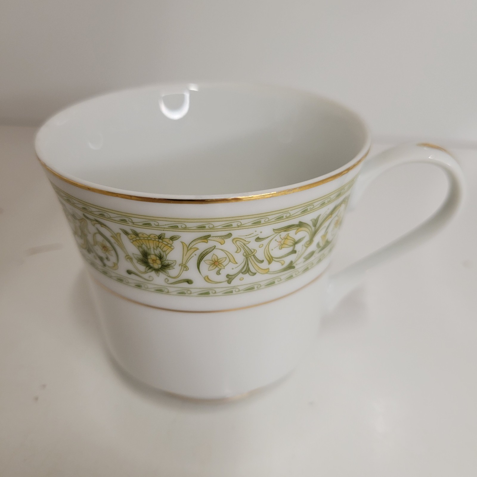 Felicity By Daniele Green & Gold Ring Coffee Tea Cup Fine China Japan