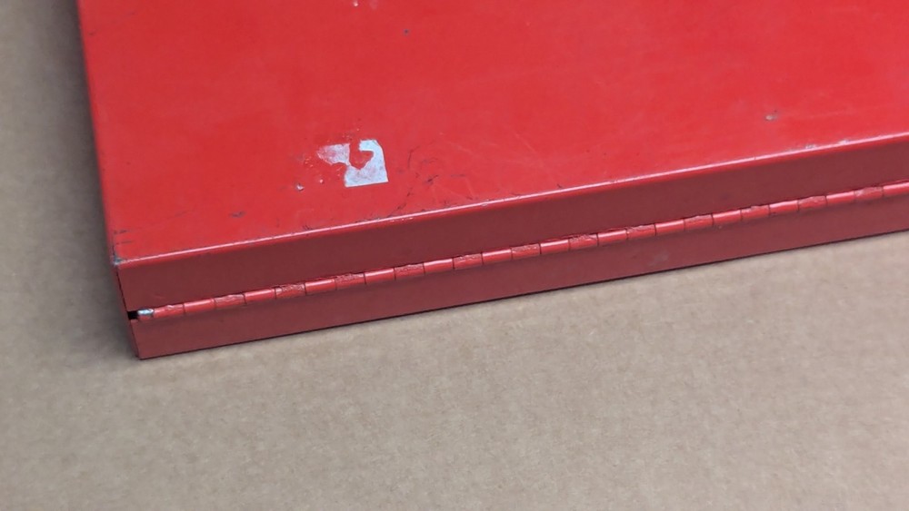 Snap-On Vintage Red Metal Socket Box - Model KRA-284B - Empty Tool Box Only