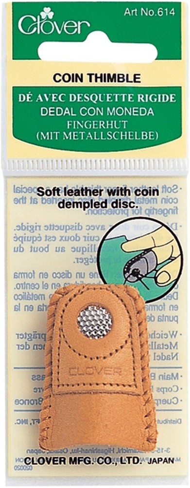 Clover 614C Leather Coin Thimble-
