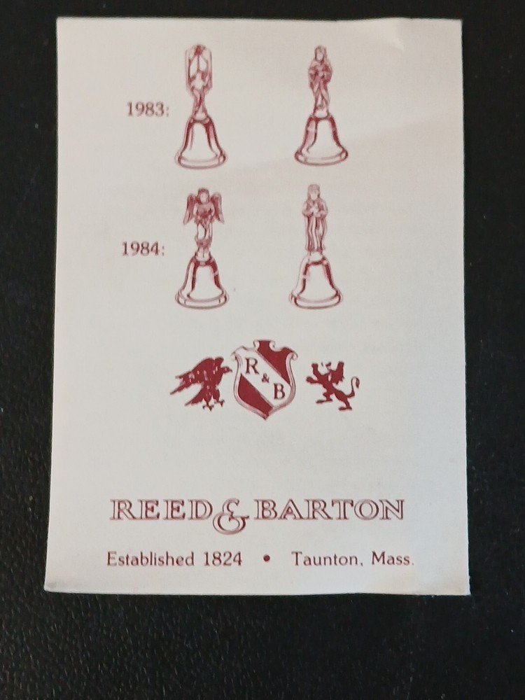 REED &BARTON NATIVITY BELLS 1983 First 2 in Set Silverplate Includes Box Card