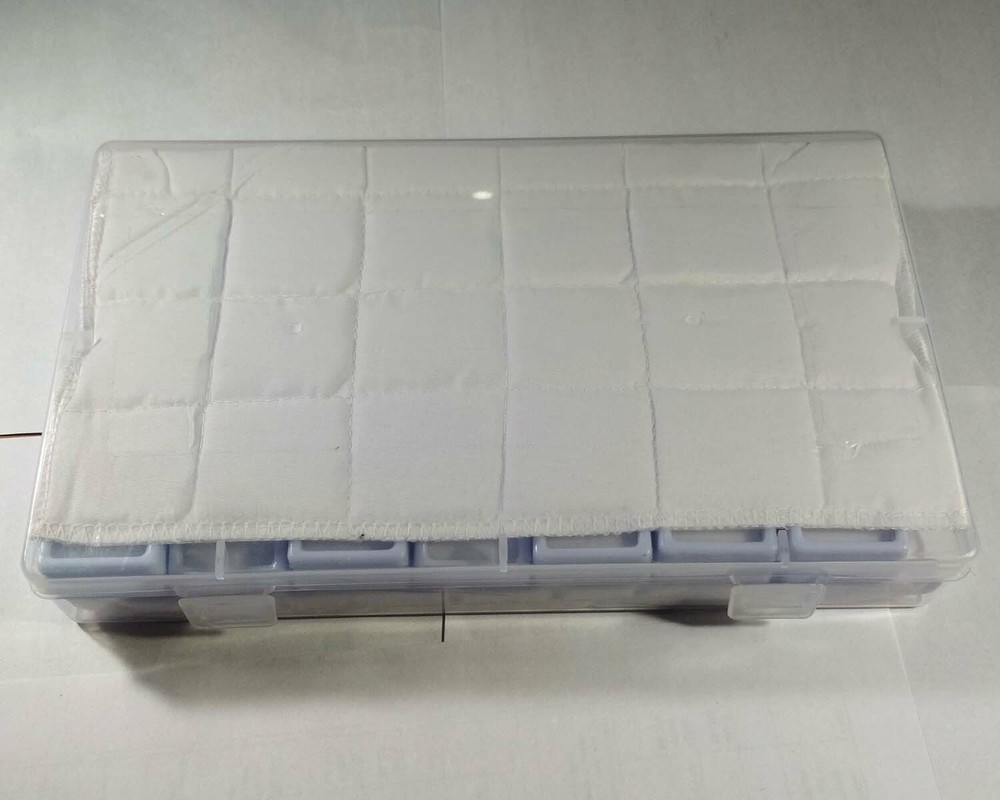 Display Storage plastic box with insert white cotton clothes with box 28 pieces