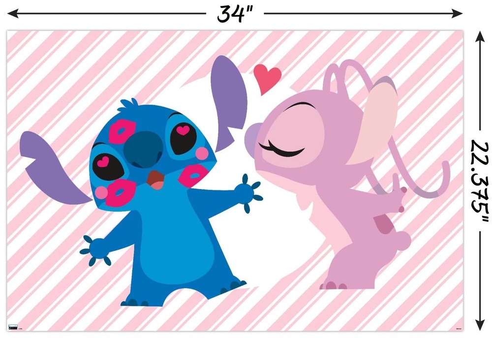 Disney Lilo and Stitch - Angel and Stitch Wall Poster, 34L" x 22.4W", Unframe...