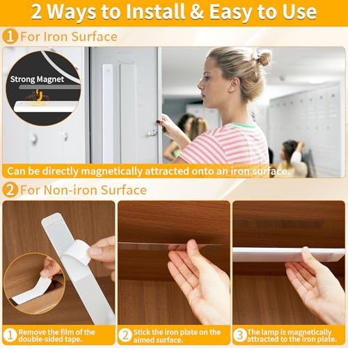 Wireless Under Cabinet Lighting 3 Pack, Magnetic Motion Sensor Light 16 Inch