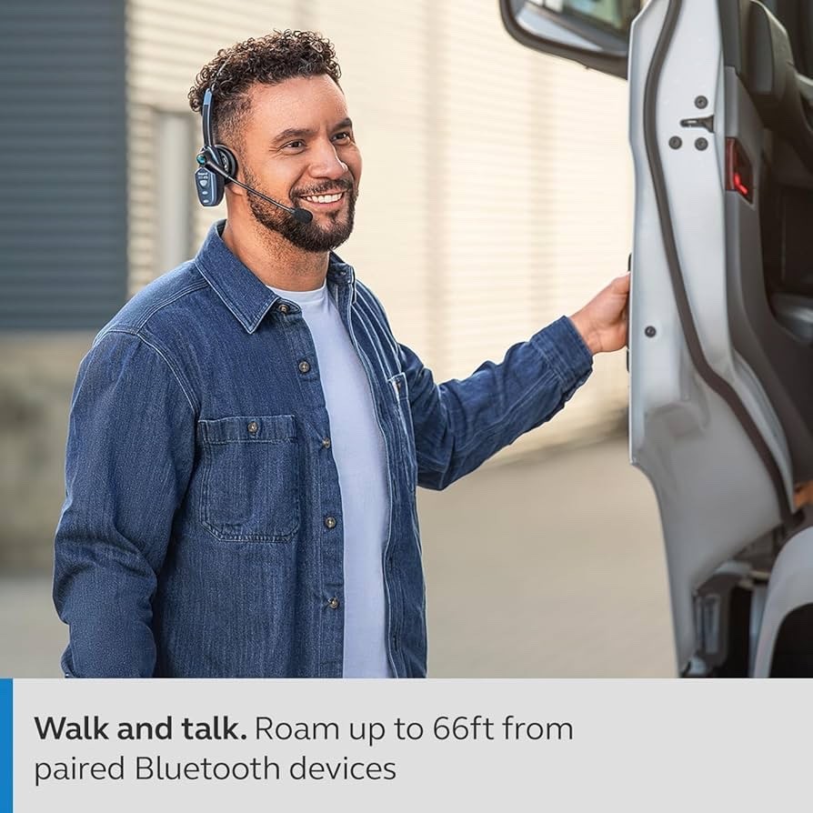 BlueParrott B250-XTS Wireless Bluetooth Headset Black Boom Microphone