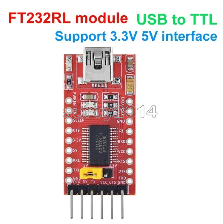 FT232 FT232RL FTDI USB 3.3V 5.5V to TTL Serial Adapter Module Type-C / Mini USB