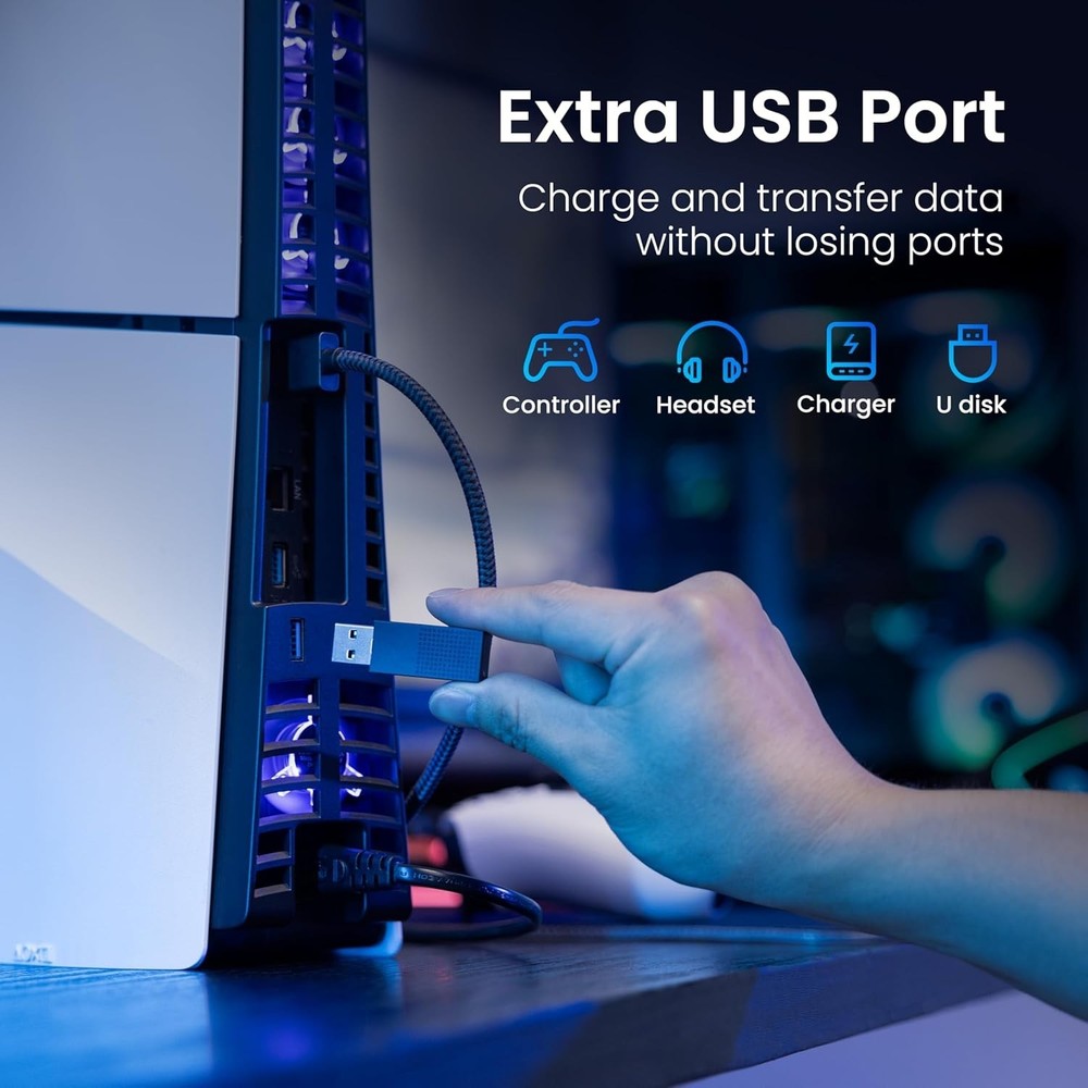 Enhanced Cooling Solution for PS5 Slim - 4 Fans, Quiet, Adjustable Speeds