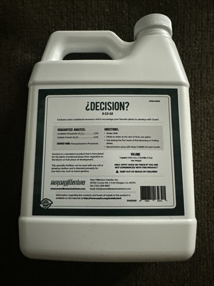 New Millenium ¿Decision? 1 QUART