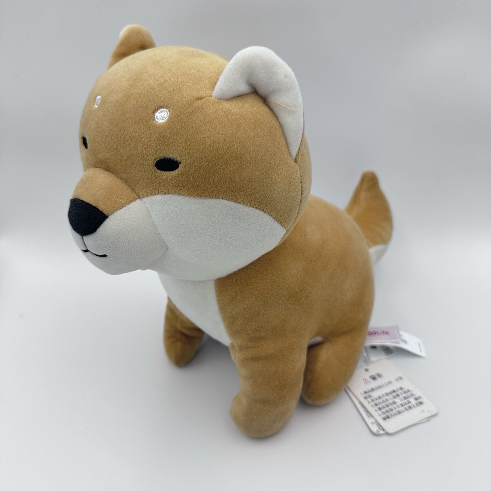 10” Miniso Life + 5” Bellzi Plush Stuffed Shiba Inu Corgi Dog Sitting Lot Of 2