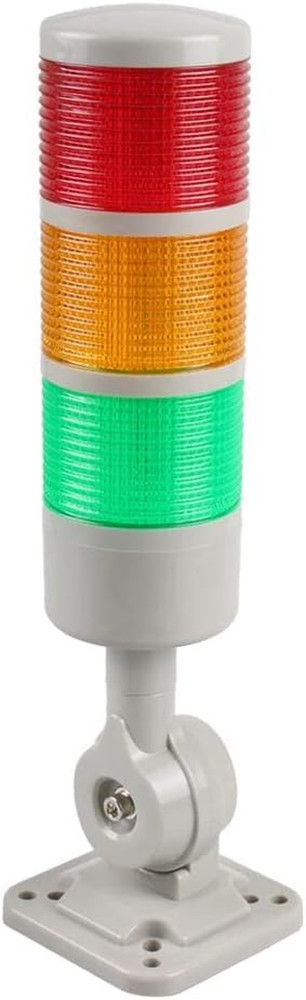 Stack Lights, Industrial Signal Tower with Rotatable Base, Steady/Flashing Light