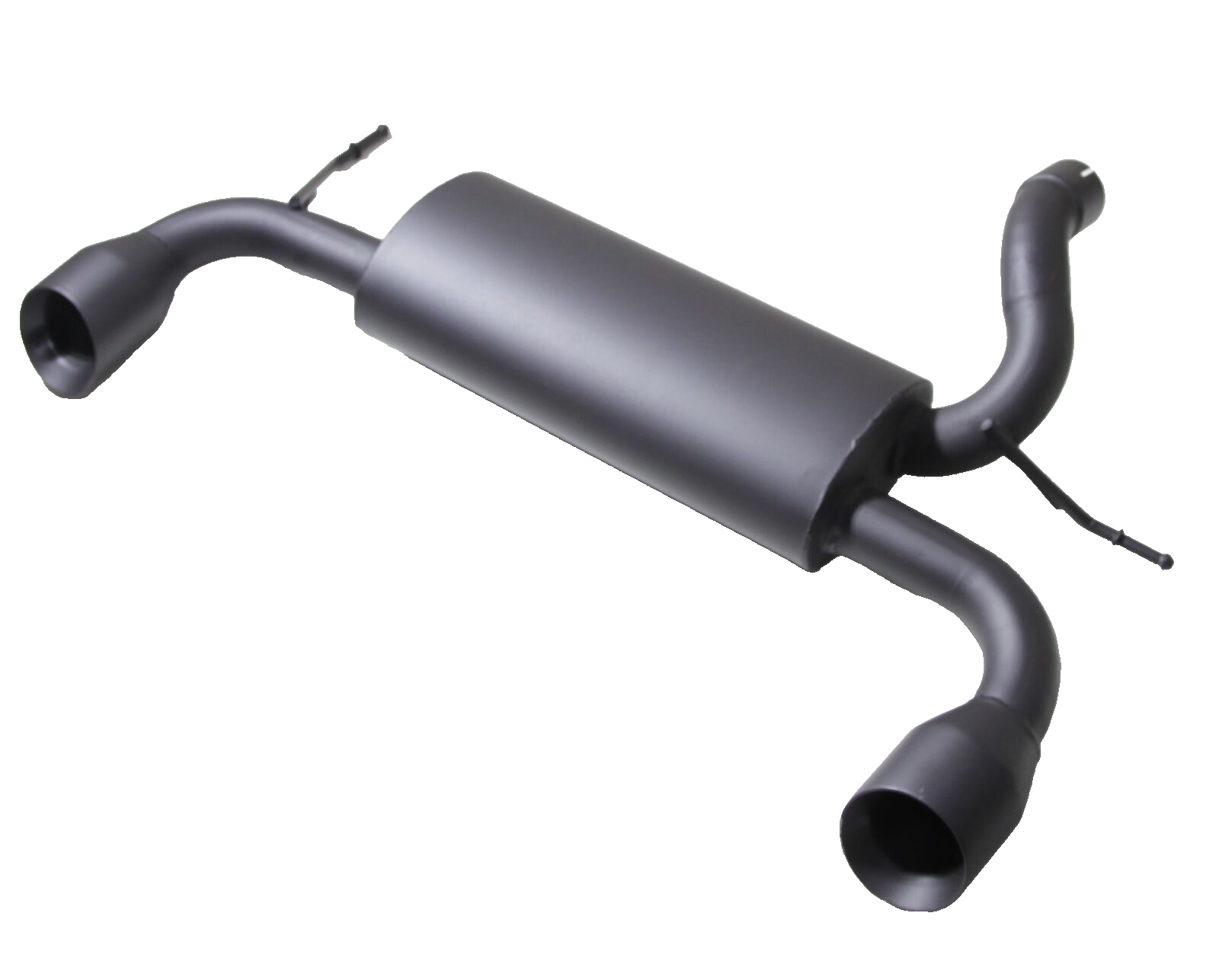 2.5" Matte Black Dual Axle Back Exhaust Muffler For 07-17 Jeep Wrangler JK 2/4DR