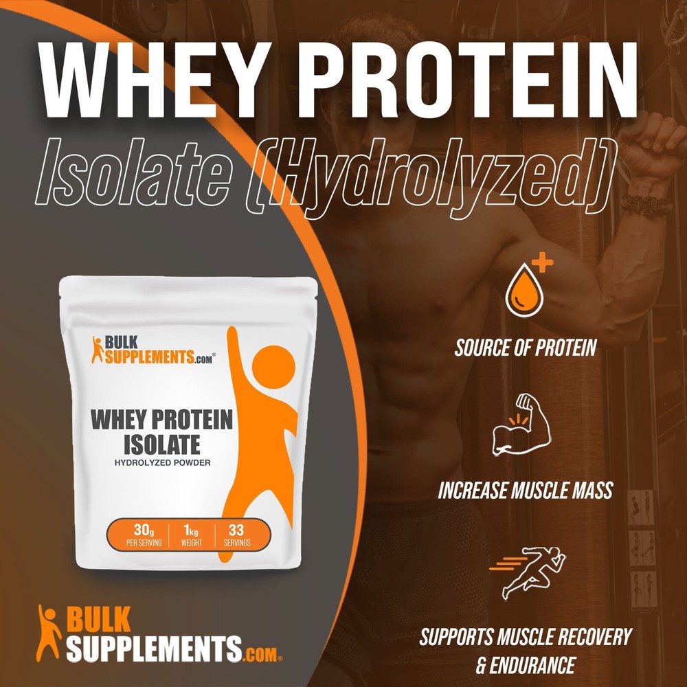 BulkSupplements Hydrolyzed Whey Protein Isolate Powder - Whey Isolate