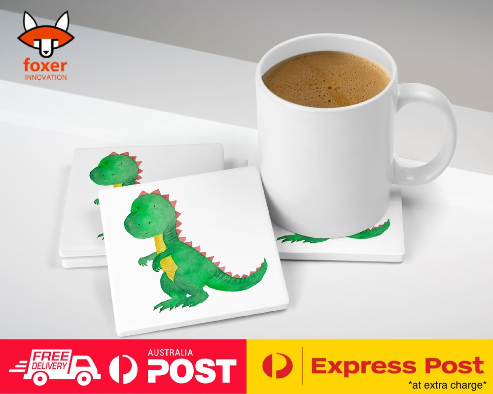 COASTER COFFEE DRINKING MAT|WATERCOLOR DINOSAUR