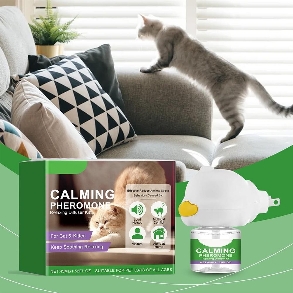 Cat Pheromone Calming Diffuser Kit Effectively Relieves Anxiety Stress 45ML US