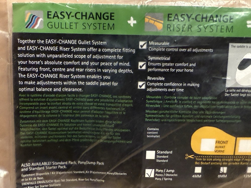 Wintec Bates Easy Change Riser System. Pair - Pony Or Jump Riser. Rear 8 mm.