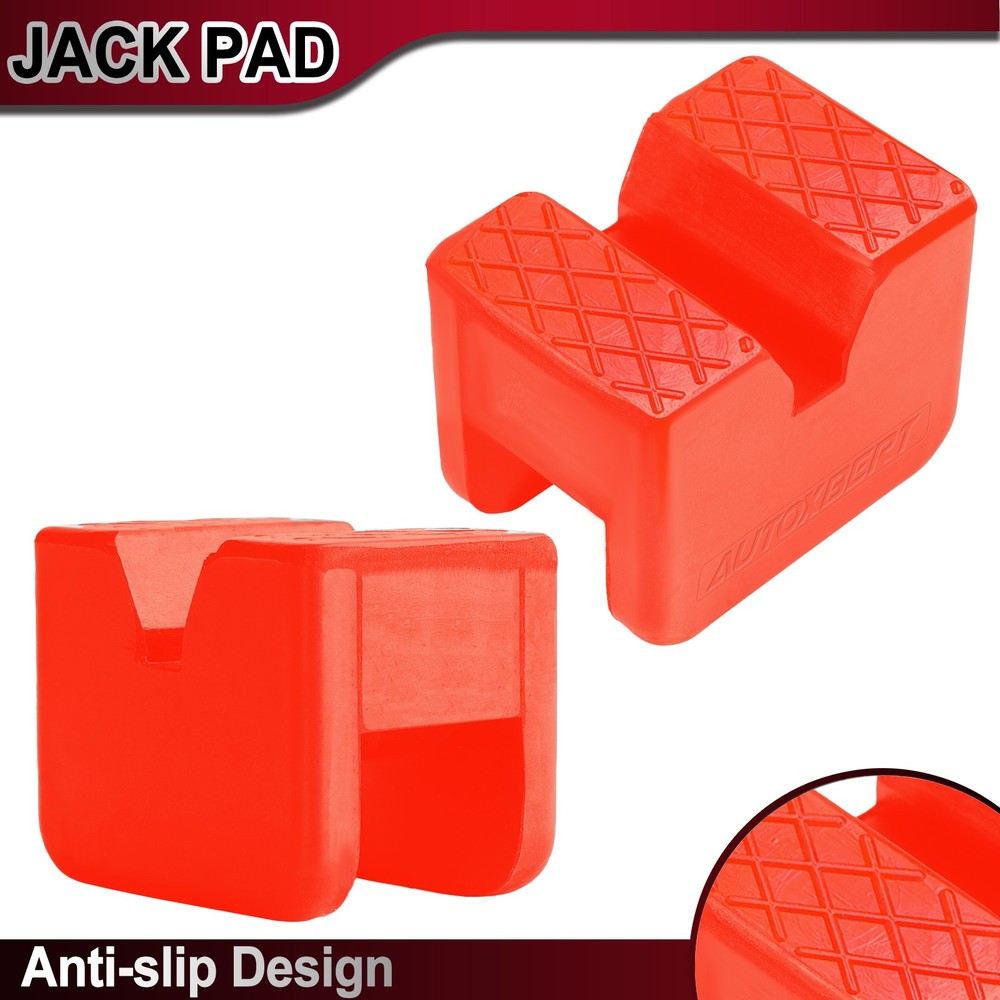 2* Polyethylene Car Axle Jack Pad Lifting Stand Pad Adapter Frame Rail Protector