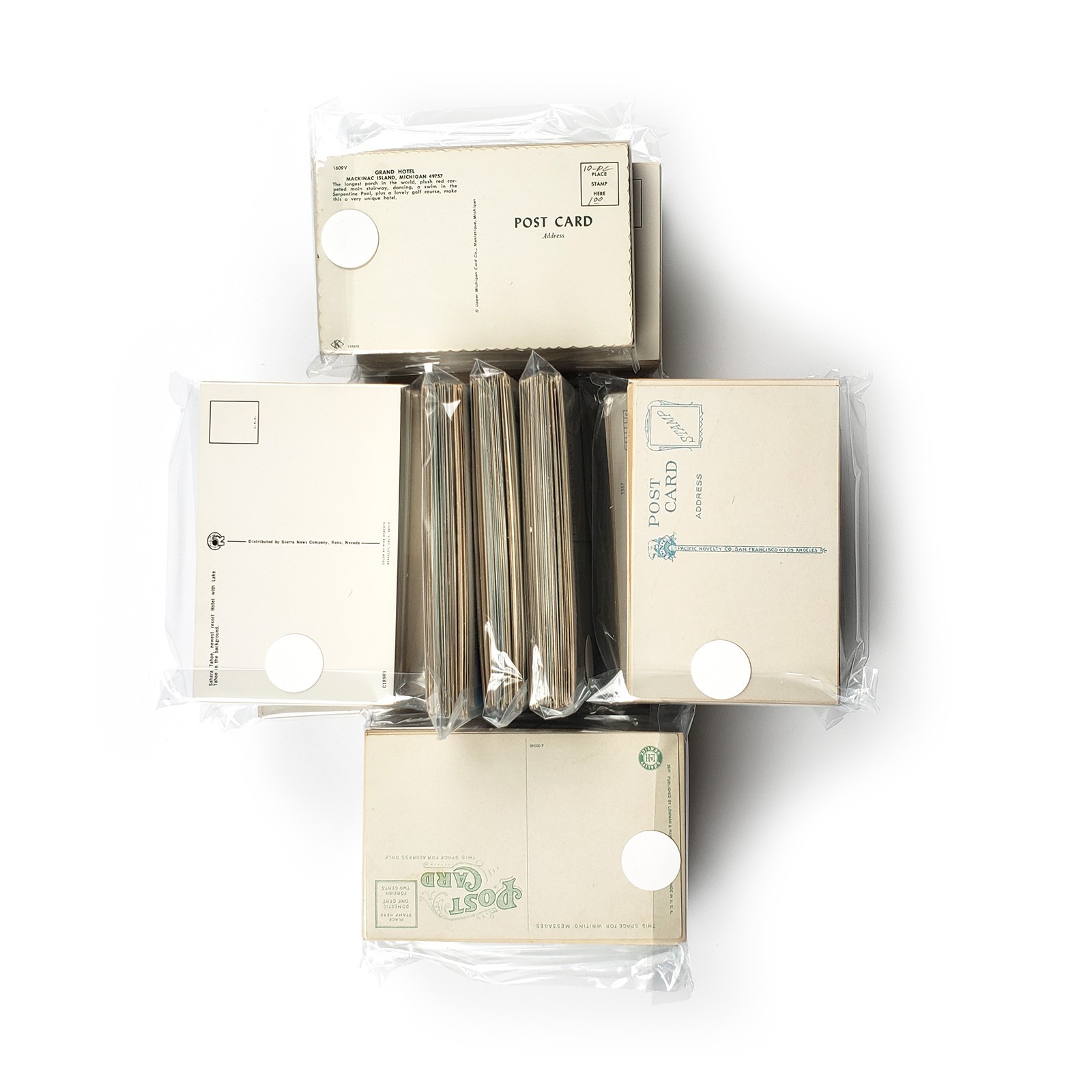 60 Unused Vintage Postcards Lot - Unposted Random Blank Midcentury Travel Views