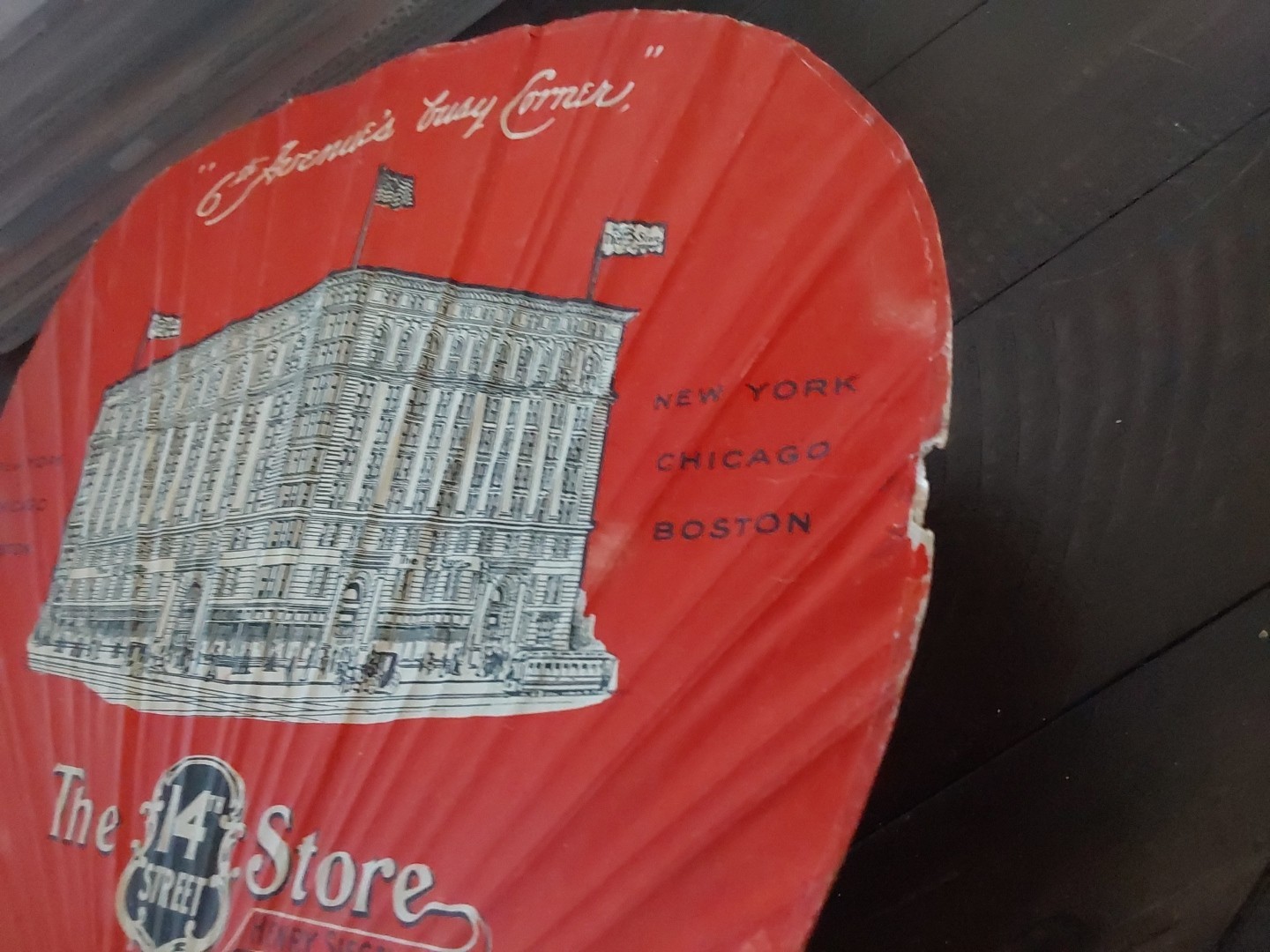 Henry Siegel 14th Street Store New York Advertising Hand Fan
