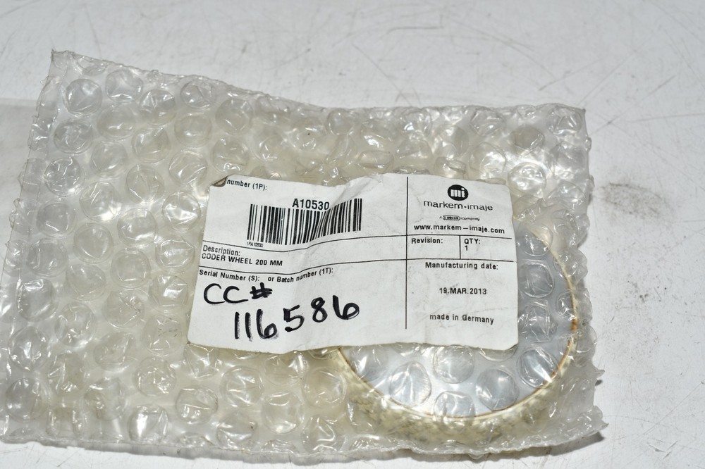 NEW Markem Imaje A10530 ENCODER WHEEL 200MM Coder Wheel