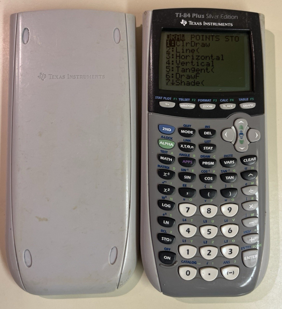 Texas Instruments TI-84 Plus Silver Edition Graphing Calculator, Batteries Works