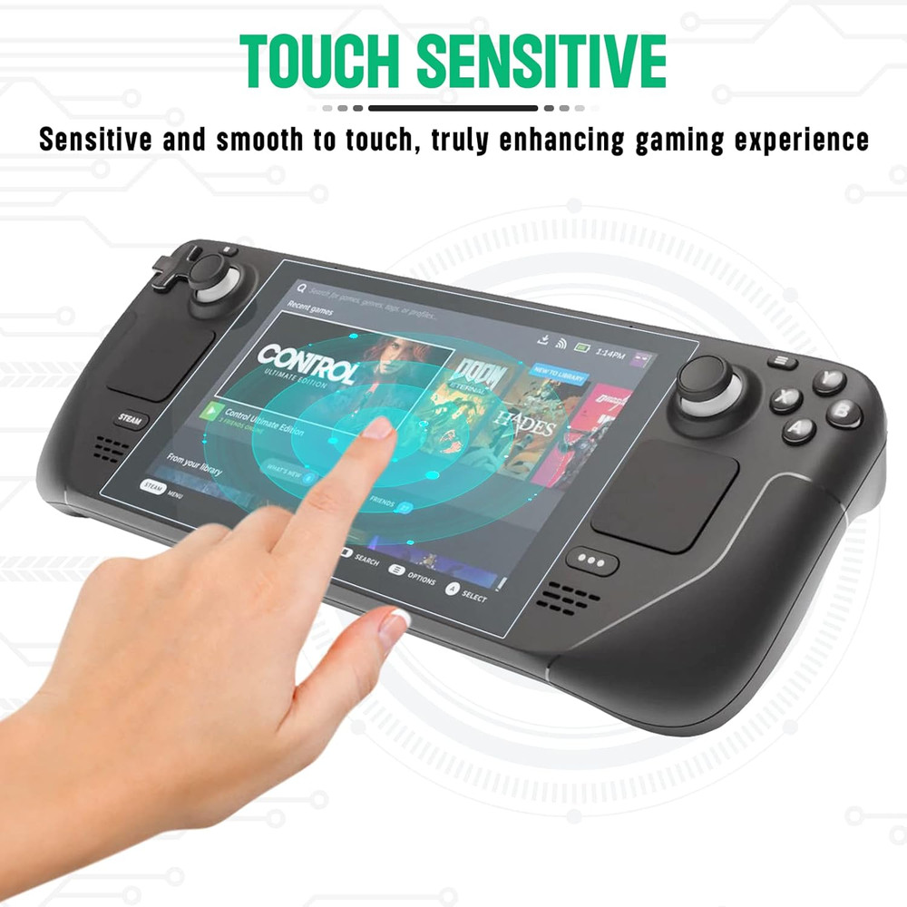 2 Pack Matte Glass Screen Protector for Steam Deck 7.0''/Steam Deck OLED 7.4'',