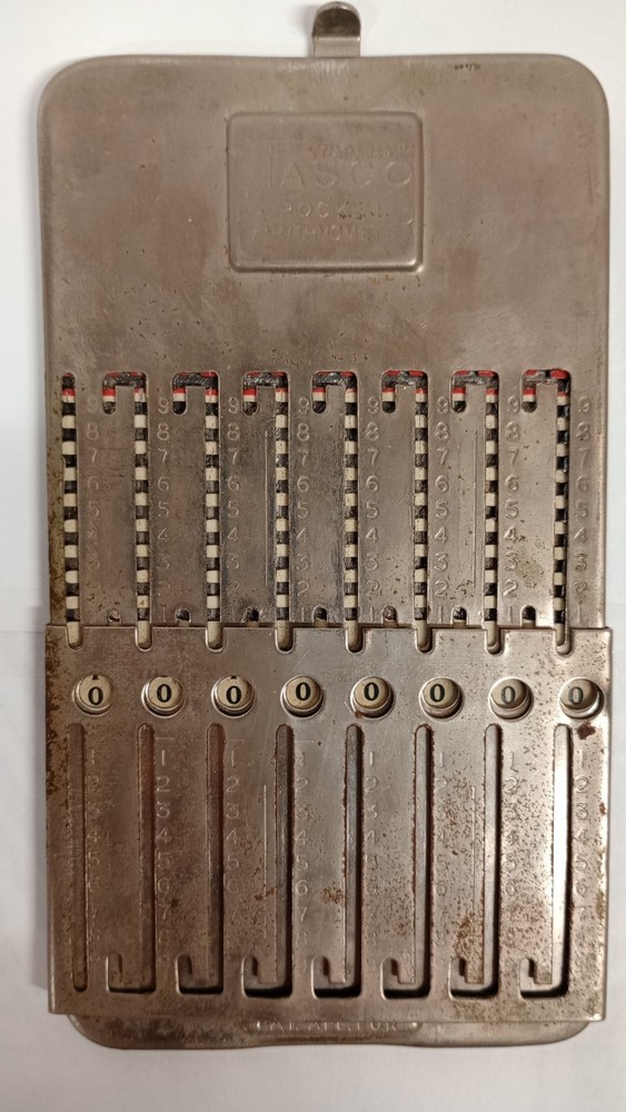 Tasco Arithmometer Early Hand Held Adding Machine, No Stylus.