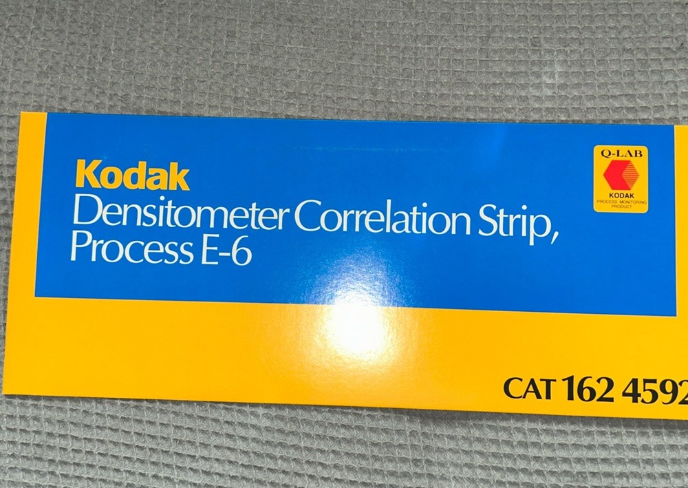 KODAK Densitometer Correlation Strip - Process E-6. Vintage. NEW!! Unopened.