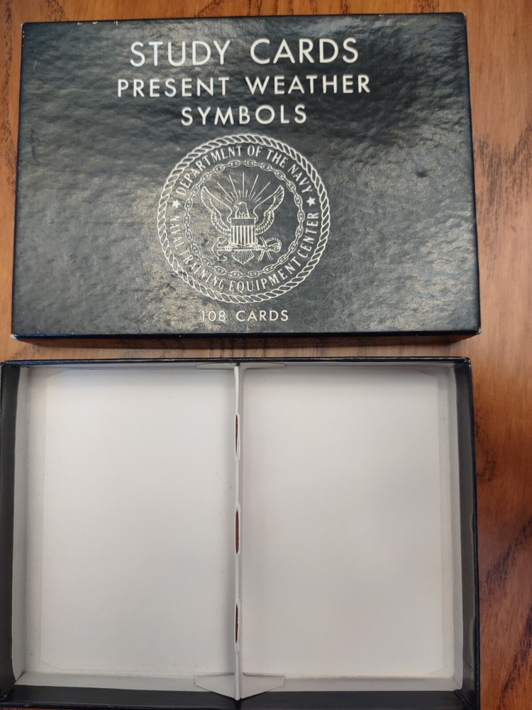 STUDY CARDS PRESENT WEATHER SYMBOLS ORIGINAL UNOPENED DECKS US NAVY TRAINING 