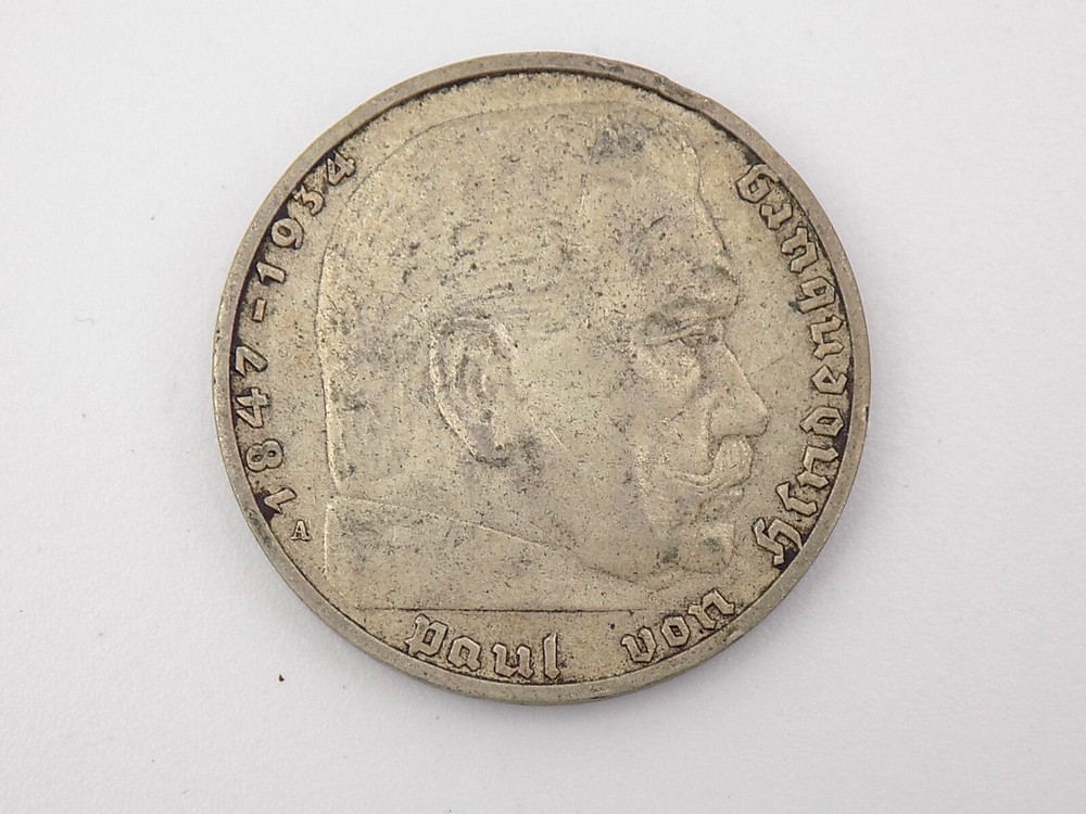 1938-A Third Reich Germany 2 Marks Silver Coin