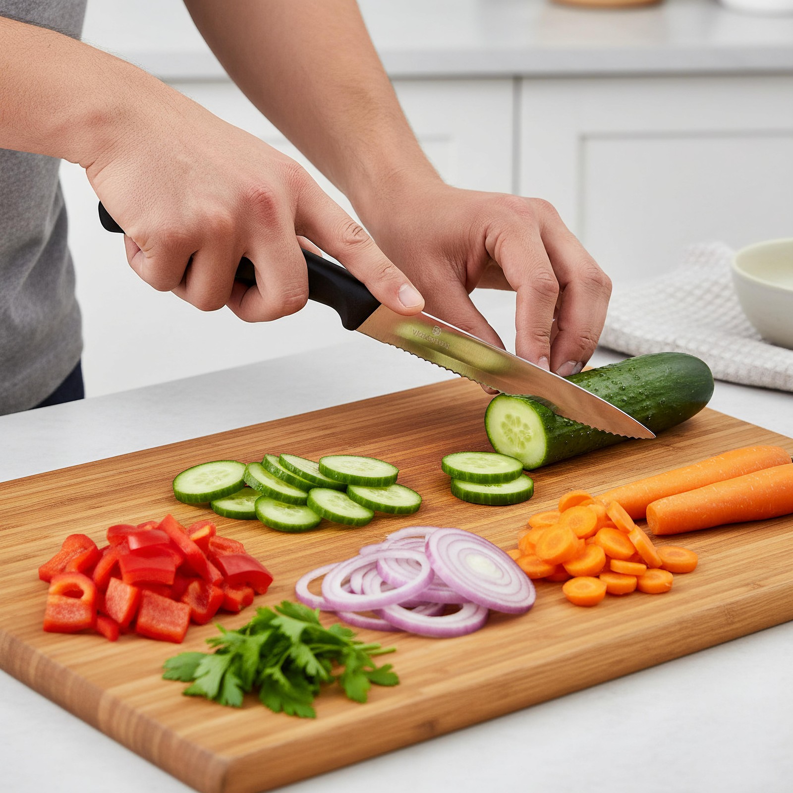 Victorinox Swiss Classic 4.3″ Serrated Steak Knife Black Stainless Steel