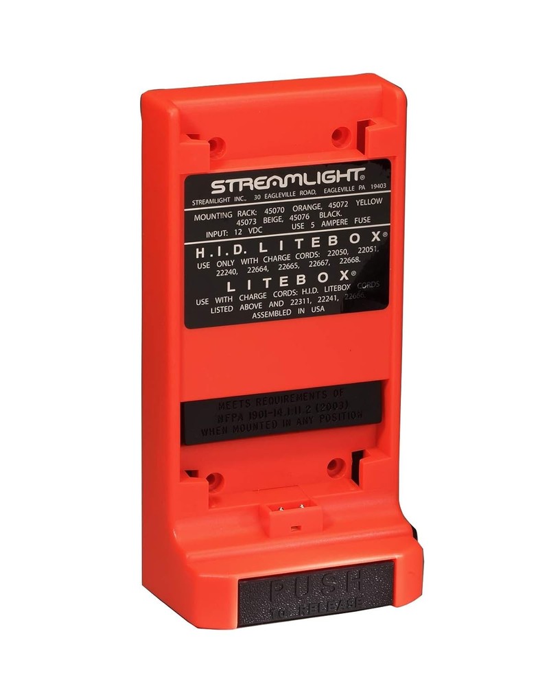 Streamlight LiteBox Standard System Mounting/Charging Rack AC/DC Orange/Yellow