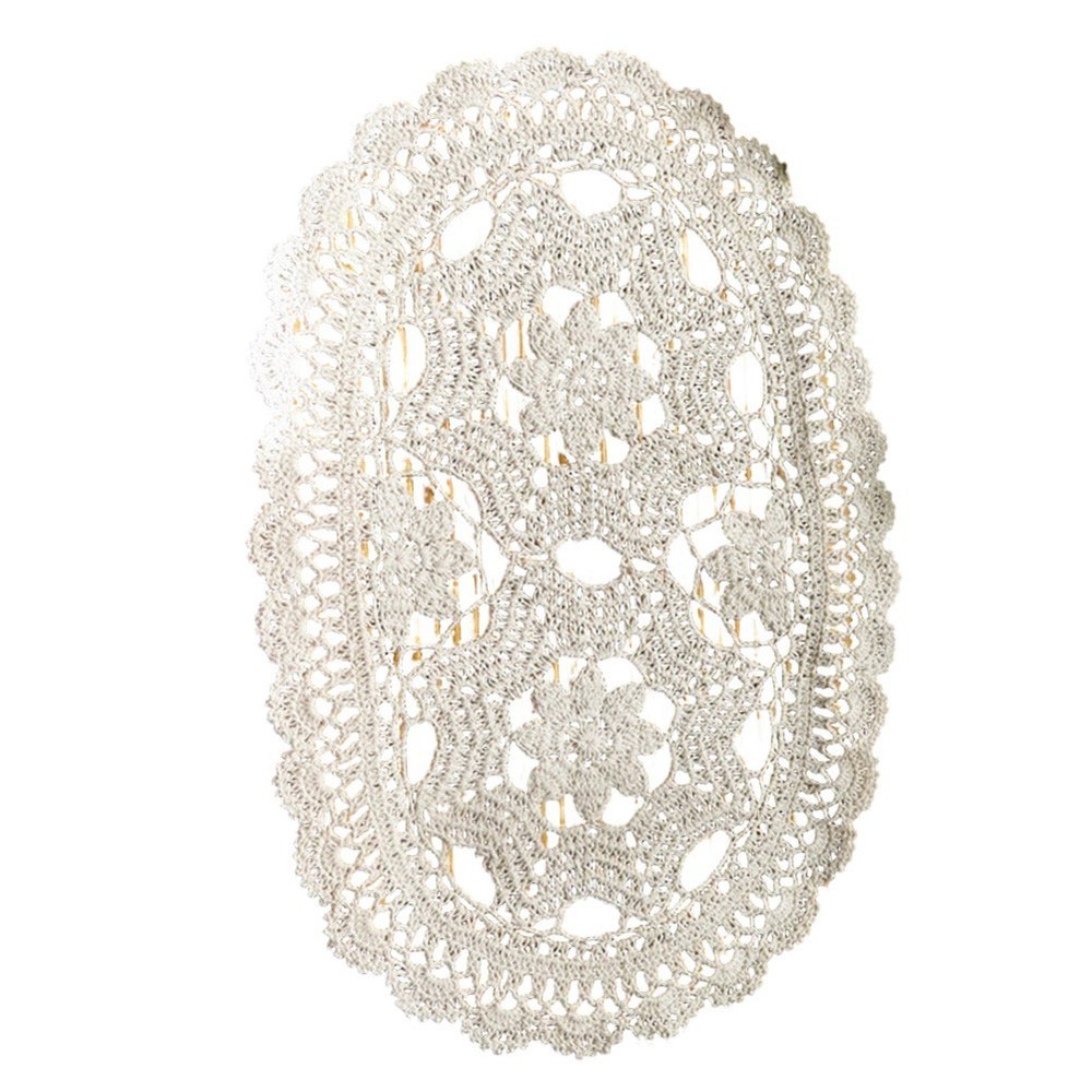 Crocheted Placemat Decorative Coaster Option Intricate Crochet Pattern