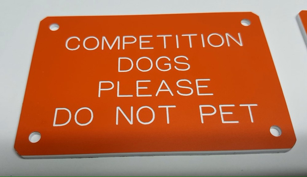 Custom Engraved Personalized Plastic Sign - new - 2"x3"