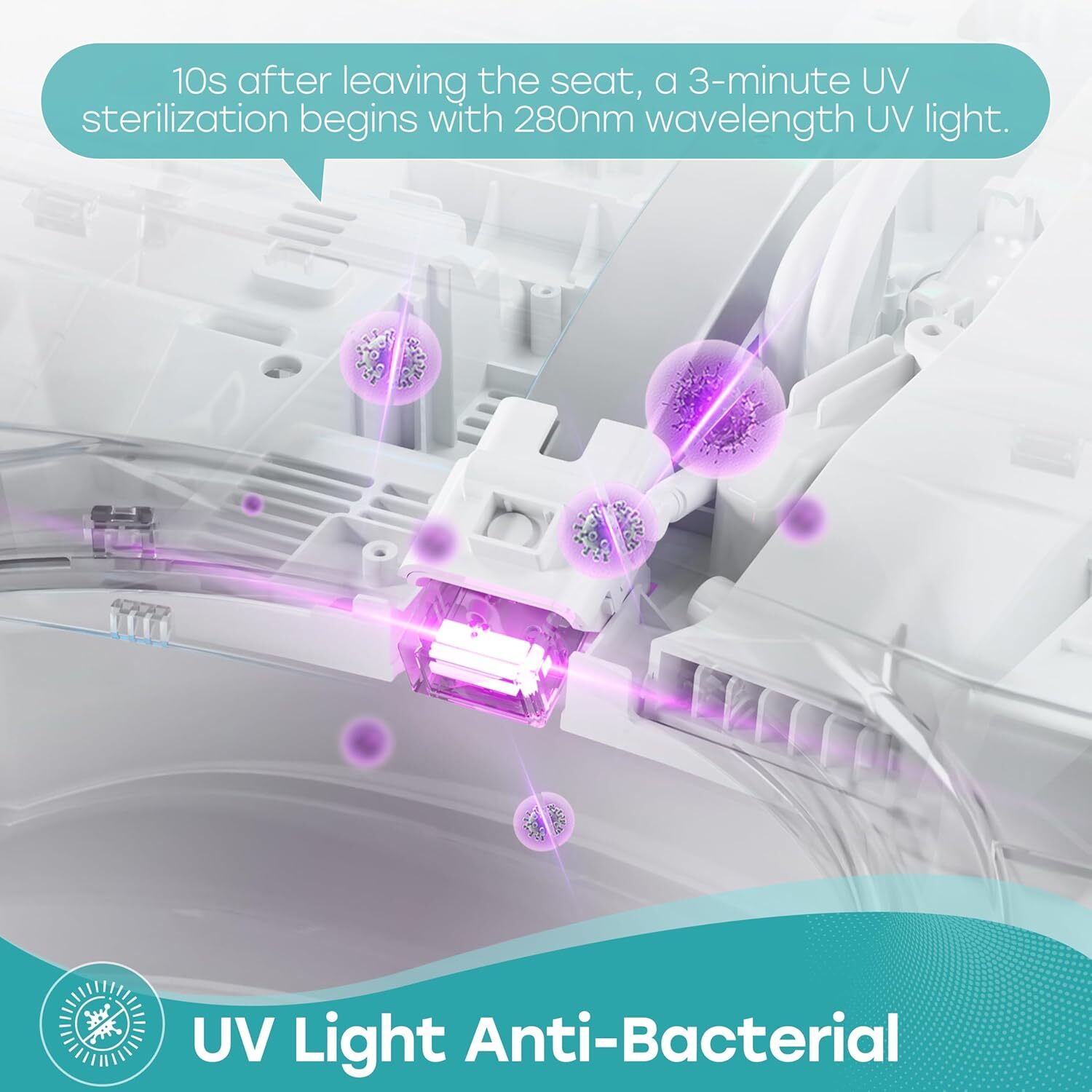 HOROW Smart Toilet Bidet with Powerful Flush Auto Open/Close Lid Deodorization