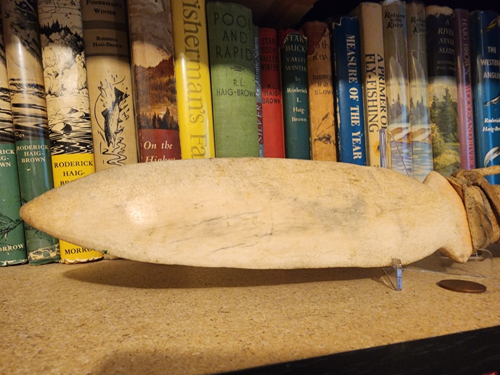 Early 20th Cent. Alaska Inuit Snow Cutting Knife Authentic Carved Blade