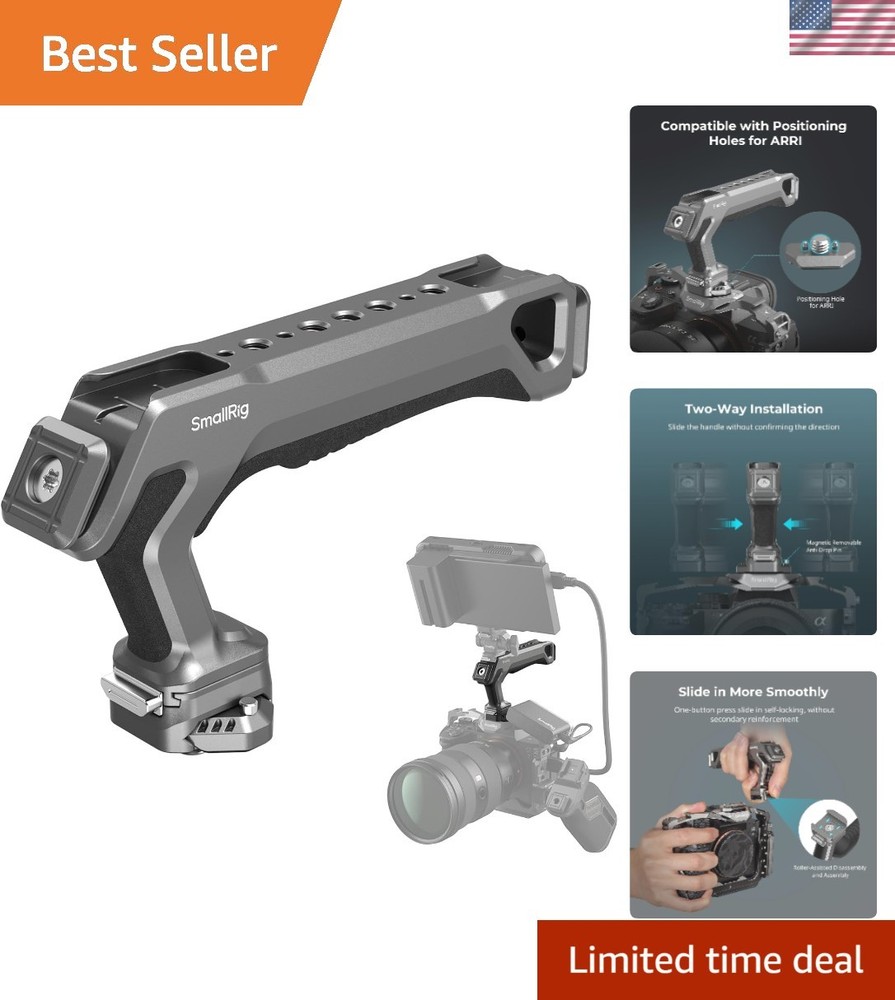 Quick Release Top Handle with Quick Release Slider, Two-Way Smooth Installation,